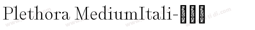 Plethora MediumItali字体转换